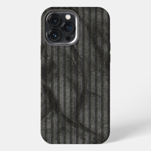Rough grey stripes over stained abstract drawing t iPhone 13 pro max case