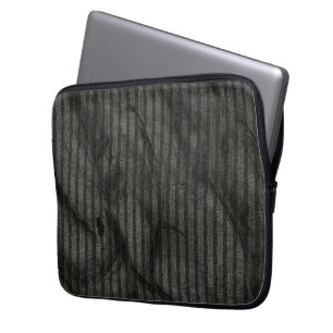 Rough grey stripes over stained abstract drawing t laptop sleeve