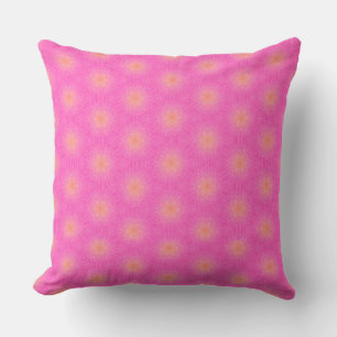 Rough Hot Pink with Orange Patches  Cushion