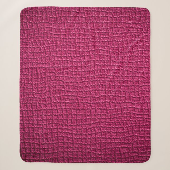 Rough pink leather sherpa blanket (Front)