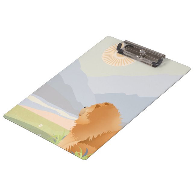 ROUGH RED CHOW  Acrylic Clipboard (Angled)