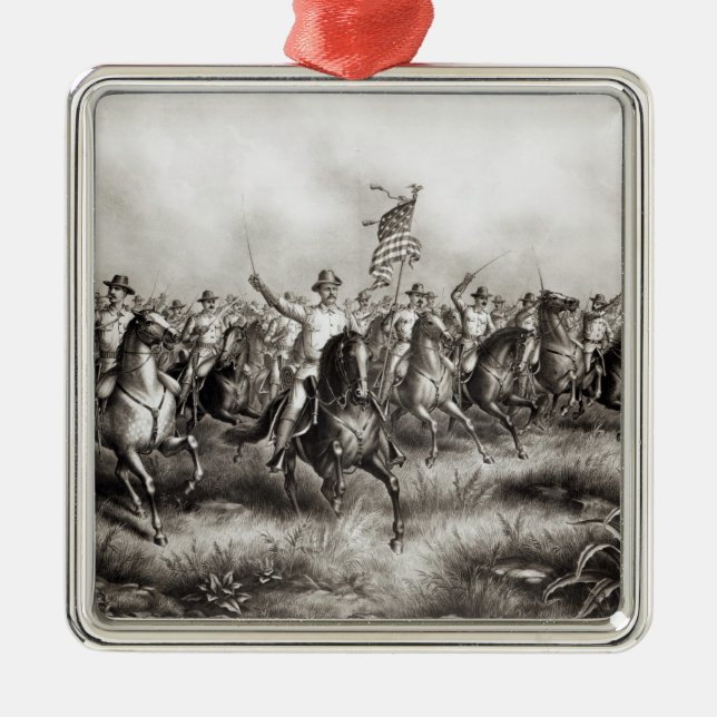 Rough Riders: Colonel Theodore Roosevelt Metal Tree Decoration (Front)