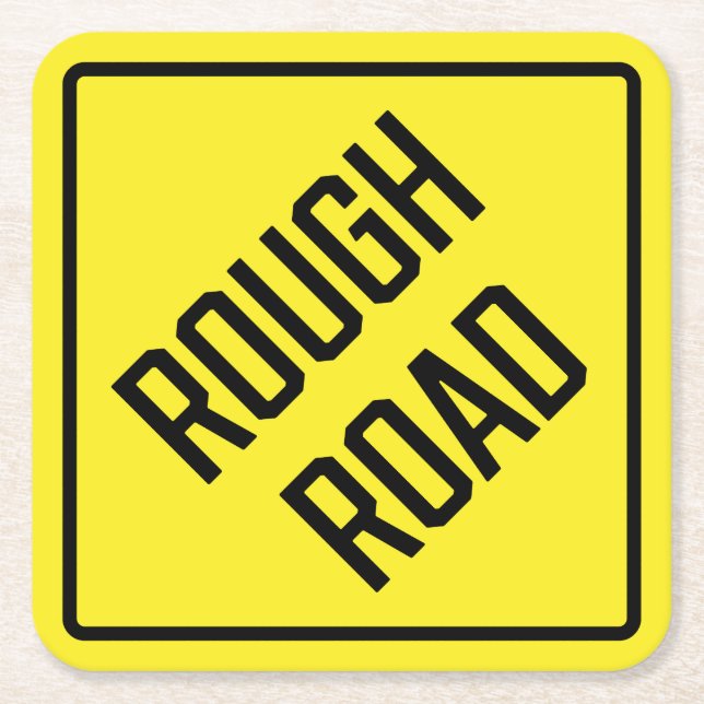 Rough Road Paper Coaster (Front)