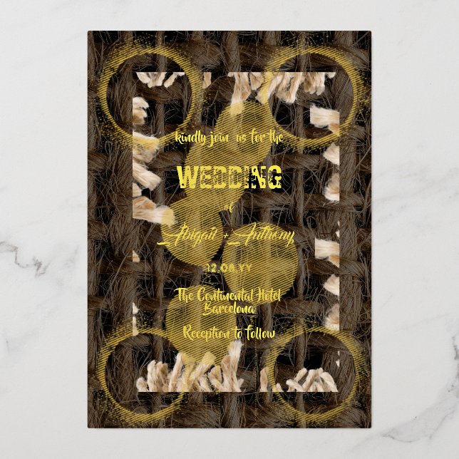 Rough Rope Stylish Border Wedding (Front)