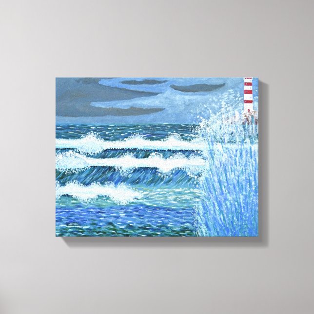 Rough Sea canvas Print (Front)