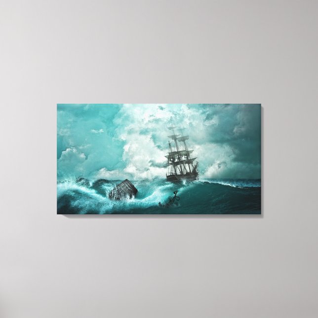Rough Seas Canvas Print (Front)