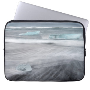 Rough Seascape with ice, iceland Laptop Sleeve