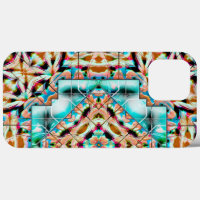 Rough texture mix with silver plates, kaleidoscope