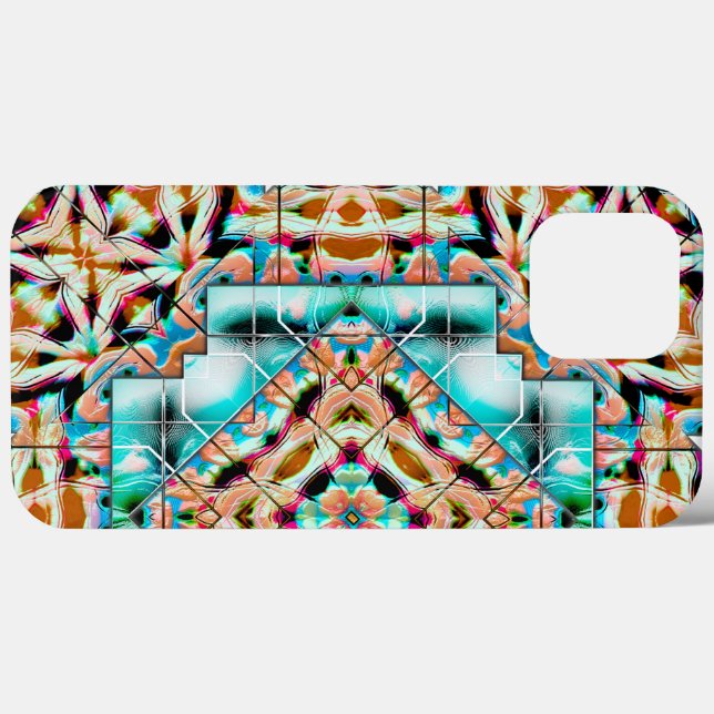 Rough texture mix with silver plates, kaleidoscope Case-Mate iPhone case (Back (Horizontal))