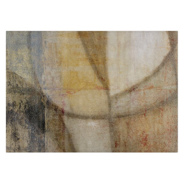 Rough Textured Earth Tone Painting Cutting Board (Front)