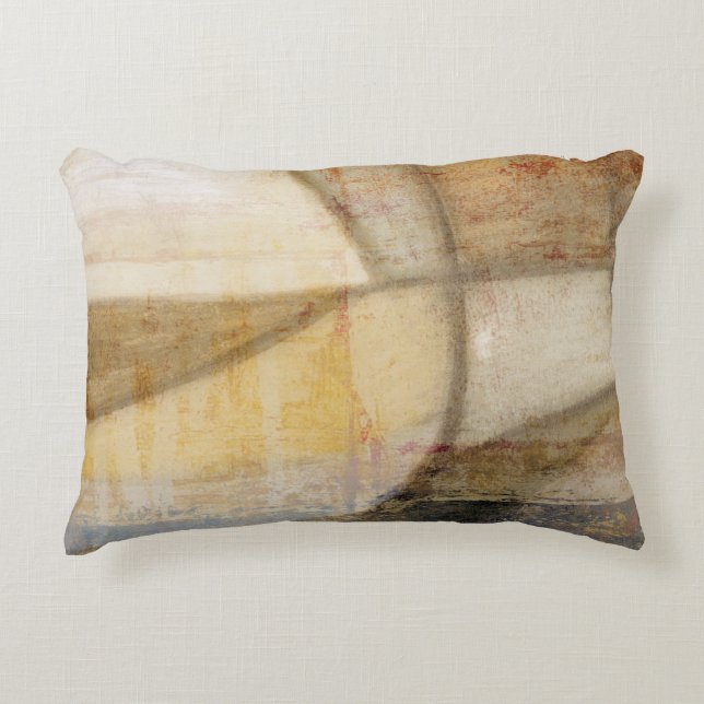 Rough Textured Earth Tone Painting Decorative Cushion (Front)