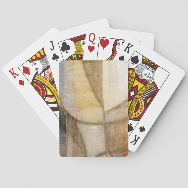 Rough Textured Earth Tone Painting Playing Cards (Back)