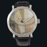 Rough Textured Earth Tone Painting Watch<br><div class="desc">A Vision Studio creation,  this rough textured earth tone painting is full of autumnal colours. Cream,  brown and tan are cut into different shapes by thick lines. Personalise a Zazzle product with this great print today!</div>