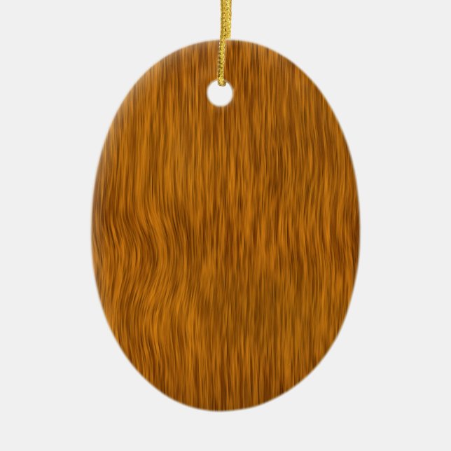 Rough Wood Grain Background - Golden Ceramic Tree Decoration (Front)