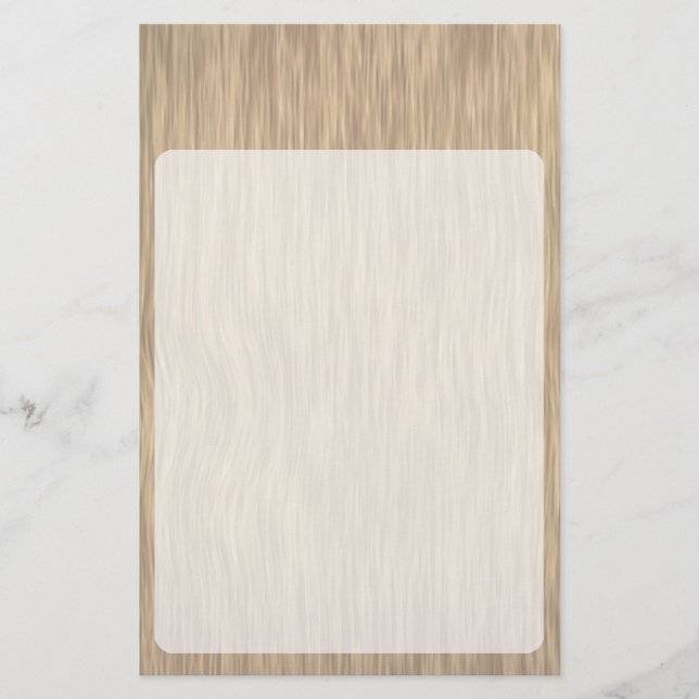 Rough Wood Grain Background in Faded Colour Stationery (Front)