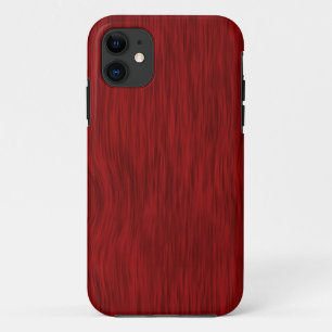 Rough Wood Grain Background - Red iPhone 11 Case