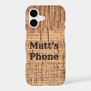 Rough Wood Grain Custom Text Phone Case