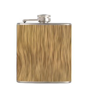 Rough Wood in Natural Finish Flask