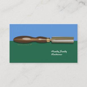 Roughing Gouge Woodturning BlueGreen Business Card