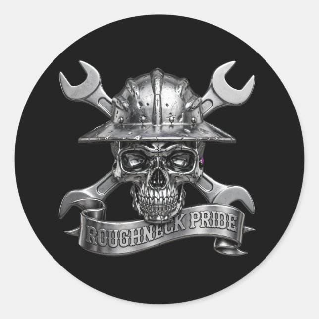 ROUGHNECK PRIDE CLASSIC ROUND STICKER (Front)