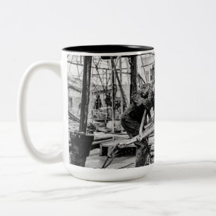 Roughnecks of the Texas Oil Field Two-Tone Coffee Mug