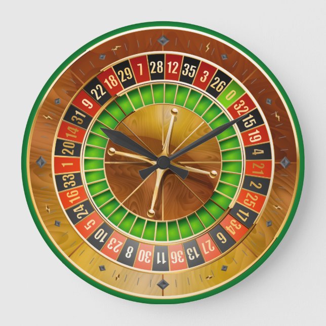 Roulette 1 Wall Clocks Options (Front)