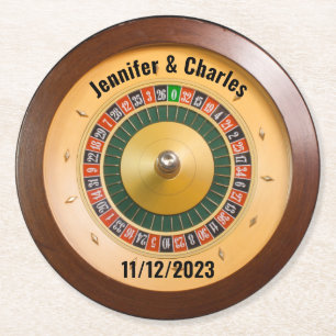 Roulette Casino Themed Wedding Coaster