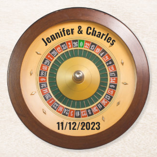 Roulette Casino Themed Wedding Coaster