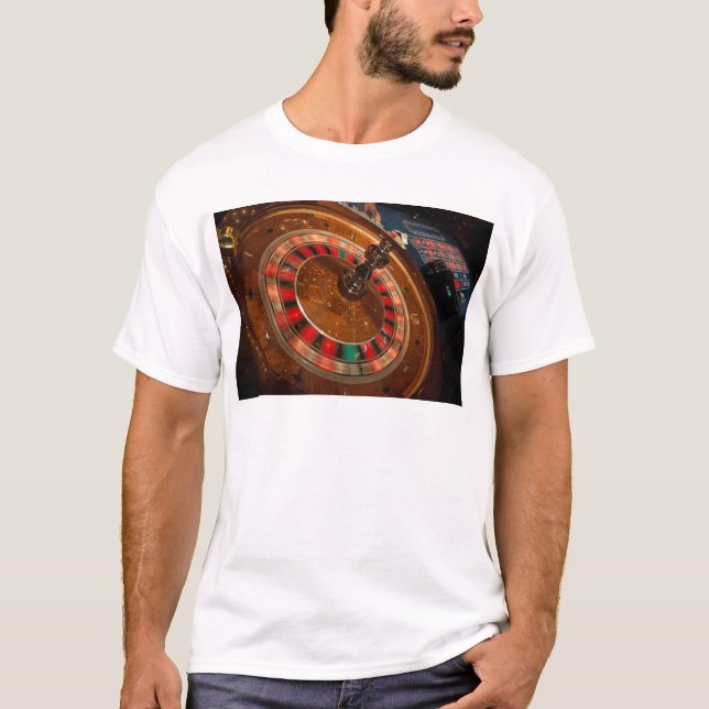 Roulette Game Money Casino Las Vegas T-Shirt (Front)