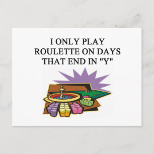 ROULETTE player joke Postcard