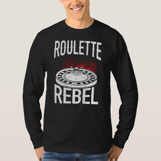 Roulette Rebel Backprint Casino T-Shirt (Front)