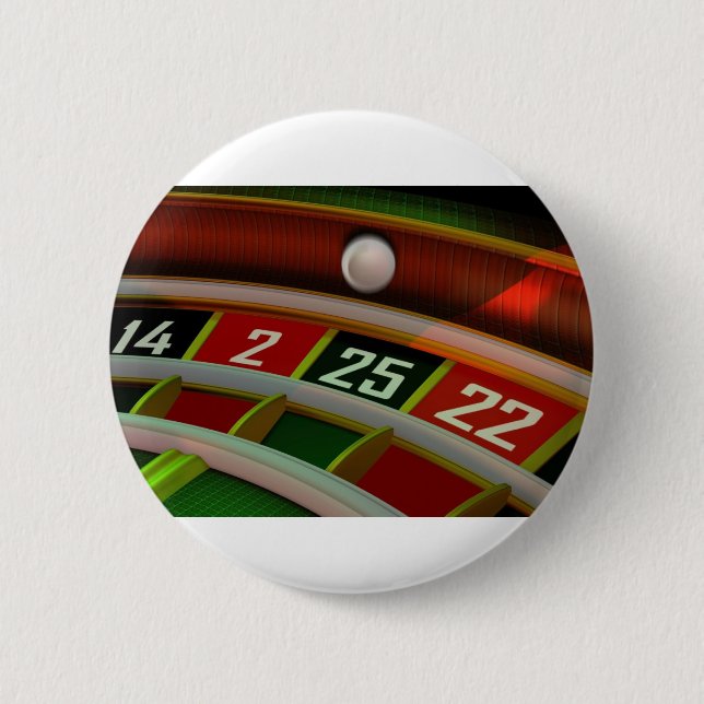 Roulette Rulet Casino Game 6 Cm Round Badge (Front)
