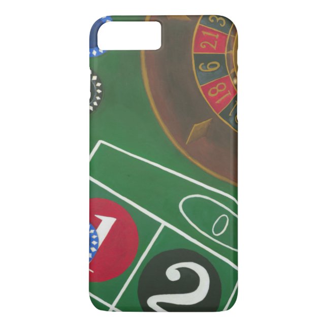 Roulette Table with Chips and Wheel Case-Mate iPhone Case (Back)