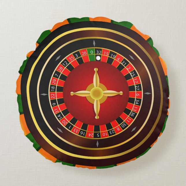 ROULETTE WHEEL 2  ROUND CUSHION (Front)