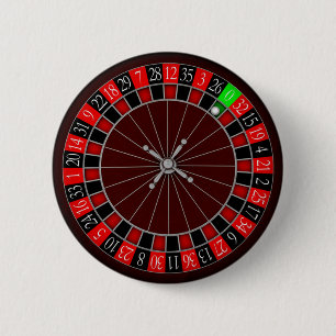 ROULETTE WHEEL 6 CM ROUND BADGE