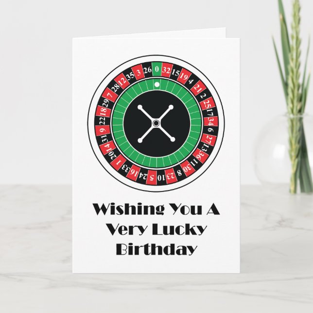 Roulette Wheel Birthday Card (Front)