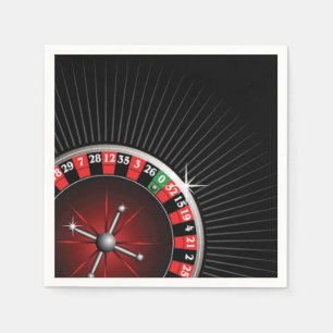 Roulette Wheel Casino Paper Napkin Set