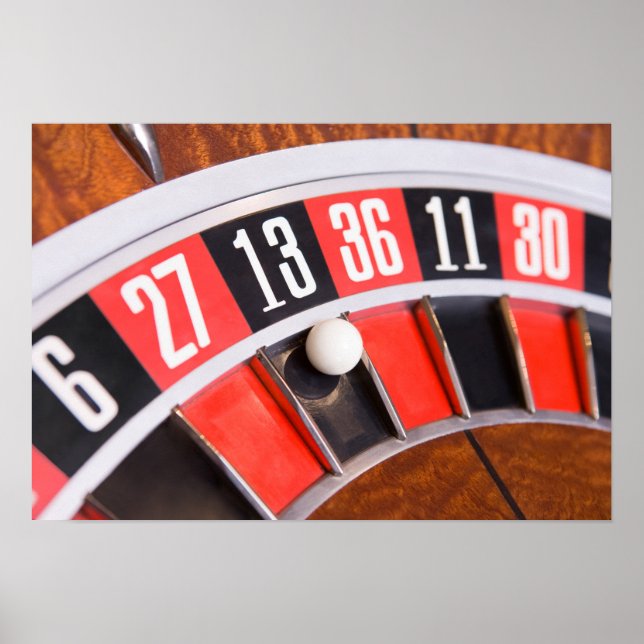 Roulette Wheel Closeup Poster (Front)