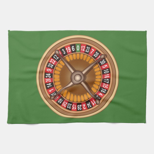 Roulette Wheel custom hand towels (Horizontal)