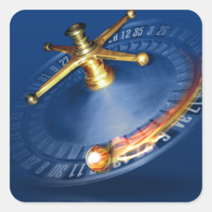 Roulette Wheel Square Sticker