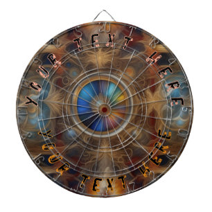 Roulette with custom text and top background dartboard