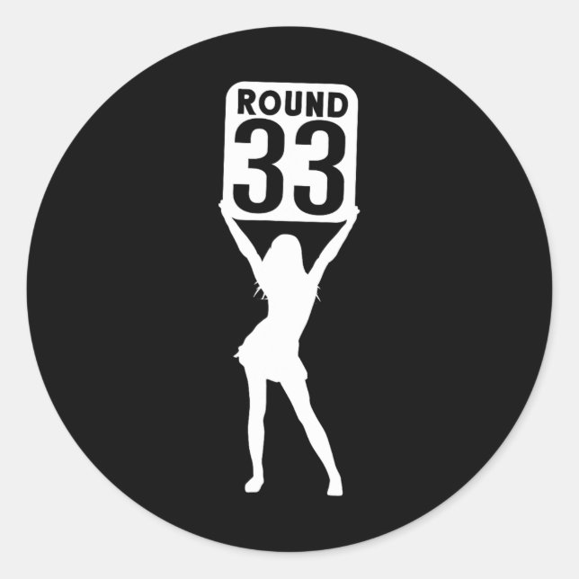 Round 33  classic round sticker (Front)