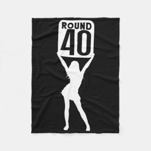 Round 40 fleece blanket