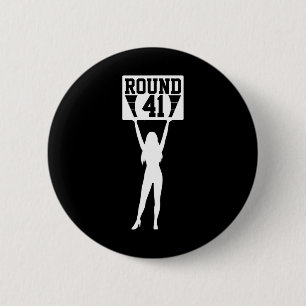 Round 41 Years Old Boxer Bday 41st Birthday Boxing 6 Cm Round Badge