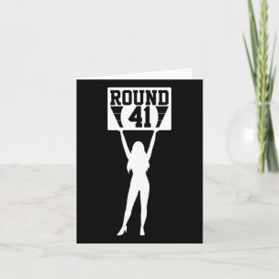 Round 41 Years Old Boxer Bday 41st Birthday Boxing Card
