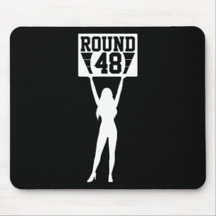 Round 48 Years Old Boxer Bday 48th Birthday Boxing Mouse Pad