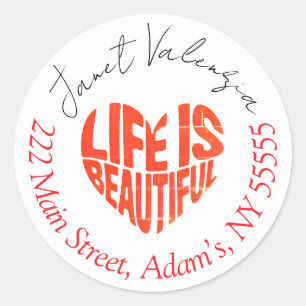 Round address labels