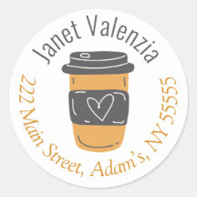 Round address labels