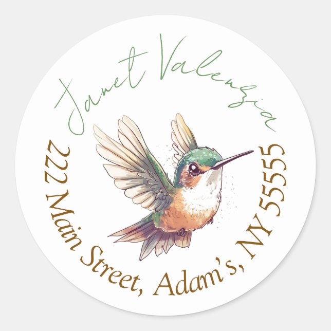 Round address labels (Front)