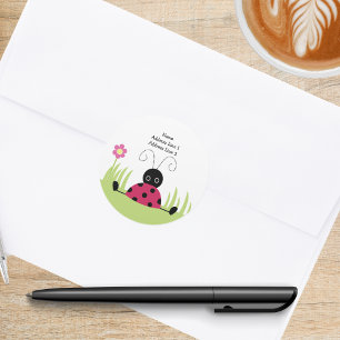 ROUND ADDRESS LABELS Little Ladybug